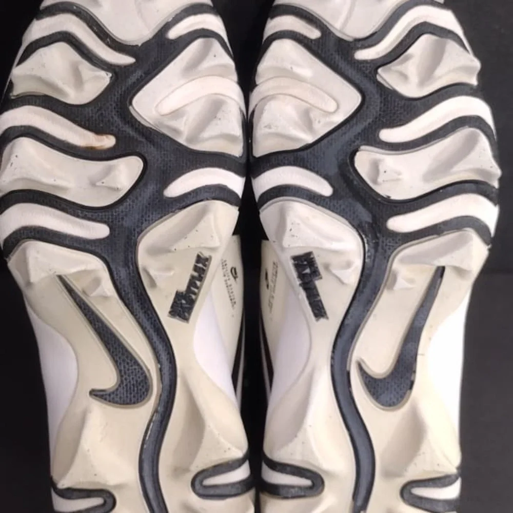 White Athletic Shoes with Black Accents size 13c kids pre owned Exellent cond